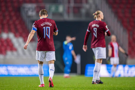 Martin Ødegaard and Erling Braut Haaland of Norway