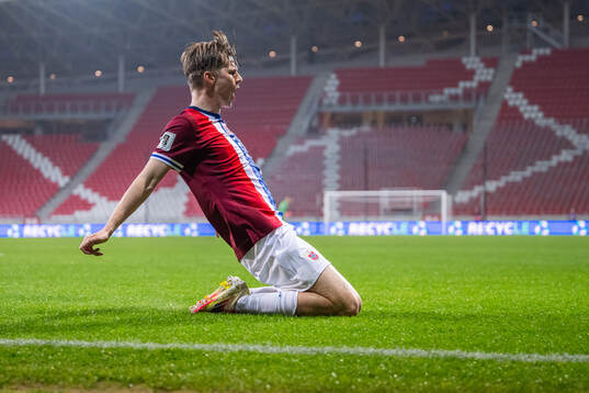 David Møller Wolfe of Norway celebrates