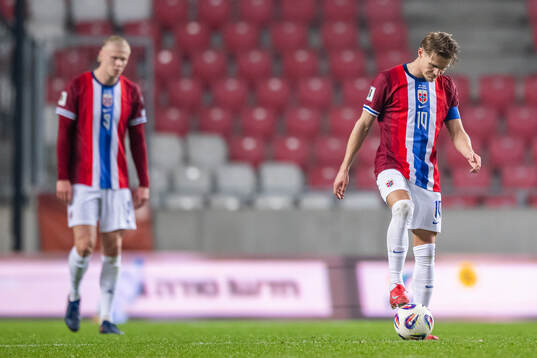 Martin Ødegaard of Norway looks dejected