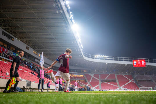 Martin Ødegaard of Norway takes a corner kick