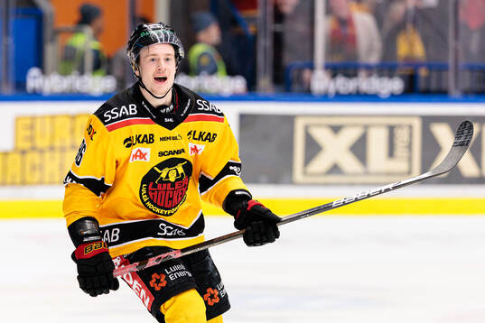 Luleås Mathias Bromé jublar