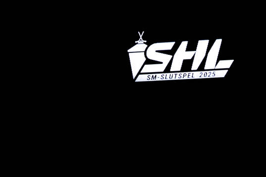 Ledreklam med texten SHL SM-slutspel 2025