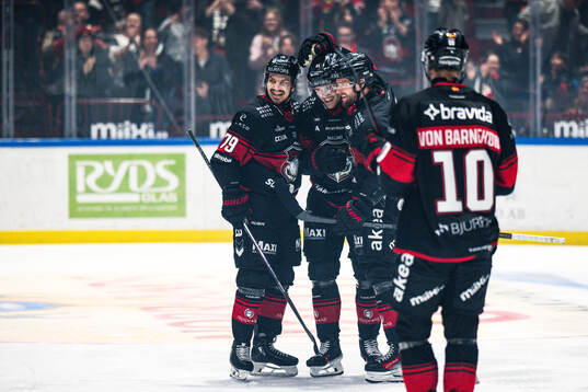 Malmö Redhawks Axel Sundberg, Jakub Galvas och Carl