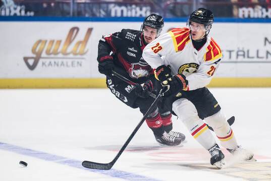Malmö Redhawks Jakub Galvas och Brynäs Oskar Lindblom