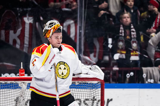 Brynäs målvakt Erik Källgren deppar