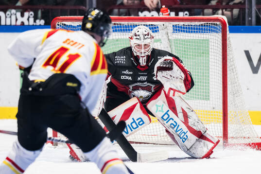 Malmö Redhawks målvakt Oskar Blomgren