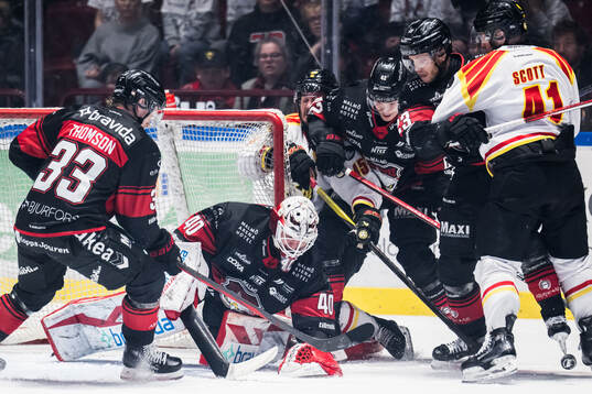 Malmö Redhawks målvakt Oskar Blomgren