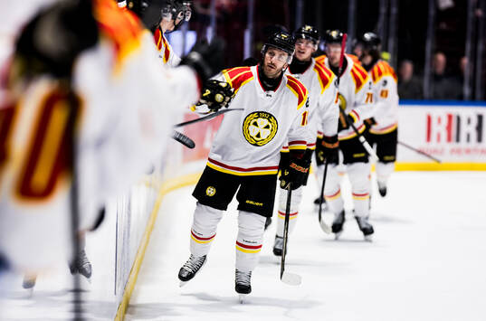 Brynäs Jordan Schroeder jublar