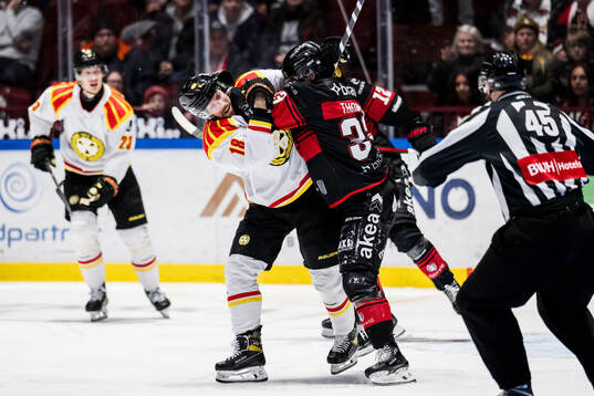 Brynäs Anton Rödin och Malmö Redhawks Lassi Thomson