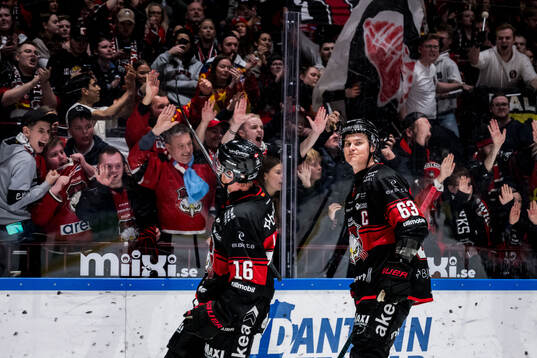 Malmö Redhawks Matias Lassen och Fredrik Händemark