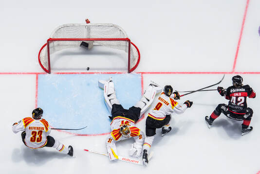 Malmö Redhawks Robin Salo oroar mot Brynäs Jakob