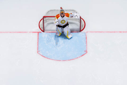 Brynäs målvakt Erik Källgren deppar