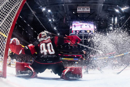 Malmö Redhawks målvakt Oskar Blomgren