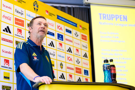Head coach Peter Gerhardsson of the Swedish women's