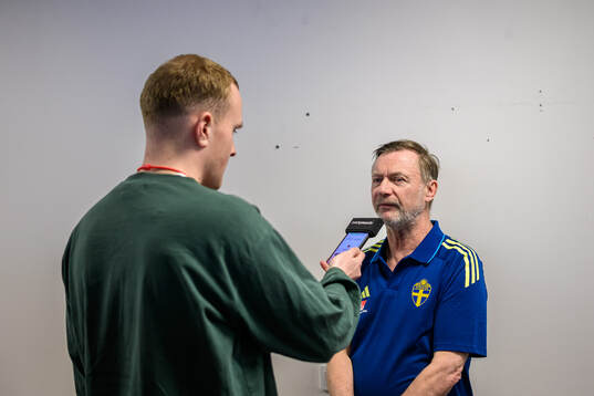 Head coach Peter Gerhardsson of the Swedish women's
