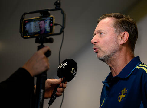 Head coach Peter Gerhardsson of the Swedish women's