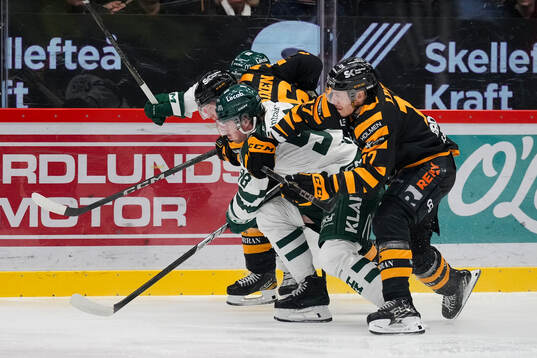 Färjestads Marian Studenic och Skellefteås Pär Lindholm