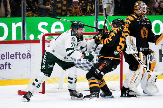 Färjestads Viktor Lodin och Skellefteås Arvid Lundberg