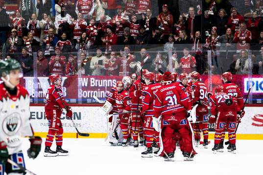 Timrås spelare jublar