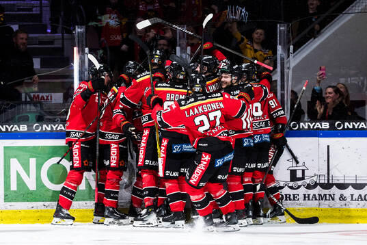 Luleås spelare jublar