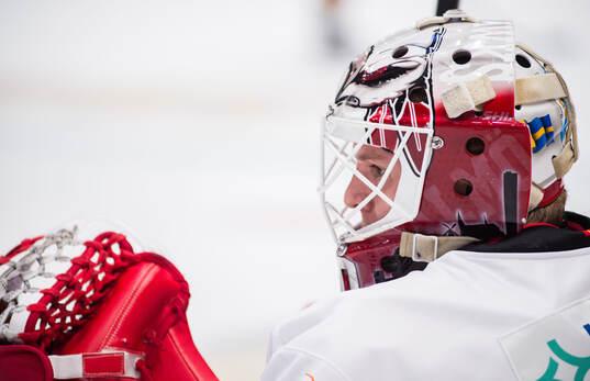 Malmö Redhawks målvakt Oskar Blomgren