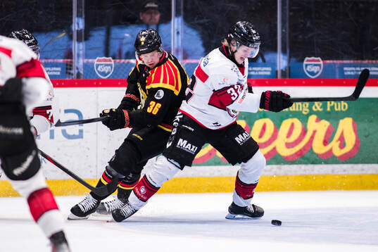 Brynäs Linus Ölund och Malmö Redhawks Joona Ikonen