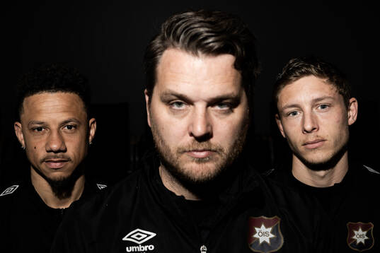 Tobias Sana, tränare Andreas Holmberg och Anton Andreasson