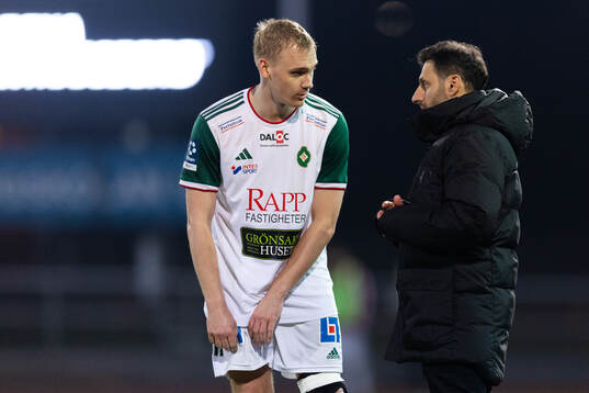 Skövde Oscar Lennerskog och tränare Charbel Abraham