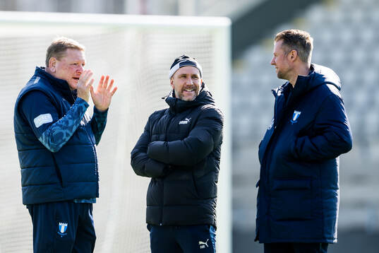 Malmö FFs sportkoordinator Alf Westerberg, tränare Henrik