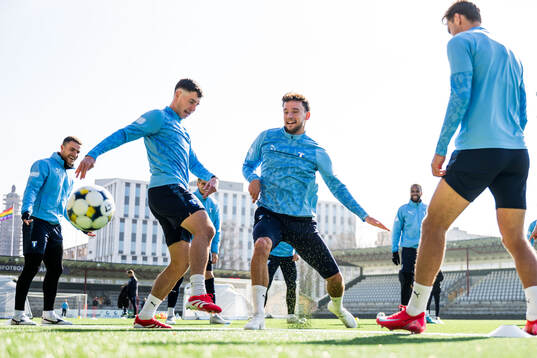 Malmö FFs Lasse Berg Johnsen och Colin Rösler