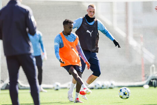 Malmö FFs Taha Ali och Daniel Gudjohnsen