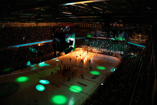 inför match fem i kvalet till SHL mellan Färjestad och
