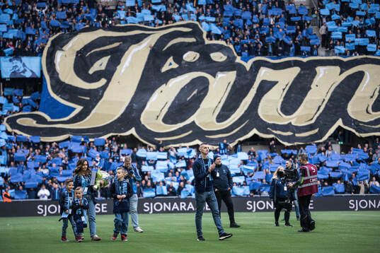 Djurgårdens Haris Radetinac tackas av