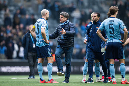 Djurgårdens Marcus Danielson och sportchef Bosse Andersson