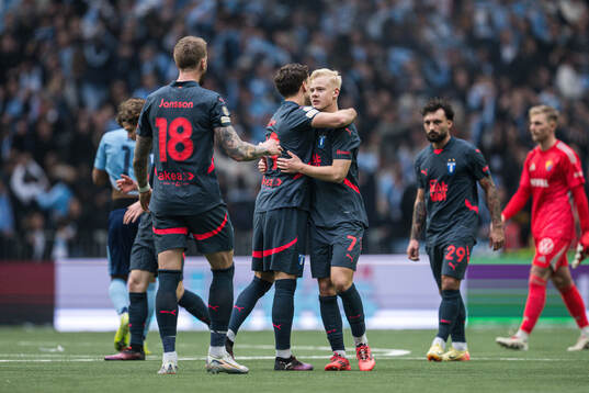 Malmö FFs Pontus Jansson, Colin Rösler och Otto Rosengren