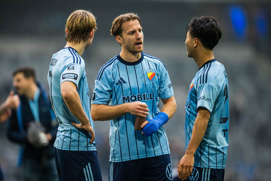 Djurgårdens Tobias Gulliksen, Daniel Stensson och Keita