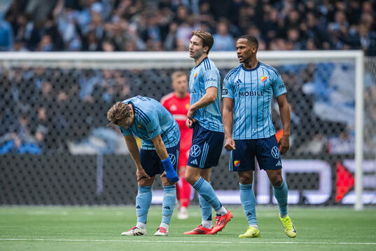 Djurgårdens Daniel Stensson, Miro Tenho och Zakaria Sawo