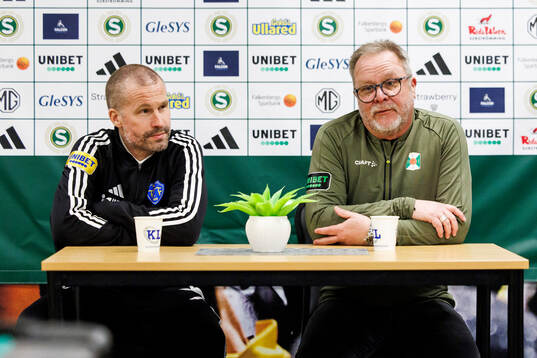 Falkenbergs tränare Christoffer Andersson och Varbergs