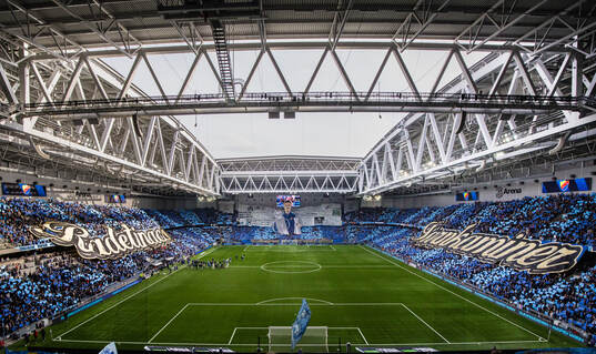 Tifo till Djurgårdens Haris Radetinac som tackas av