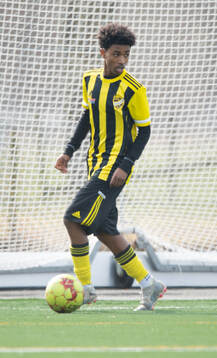 IFK Hässleholms Yuel Yonas i matchen mellan IFK