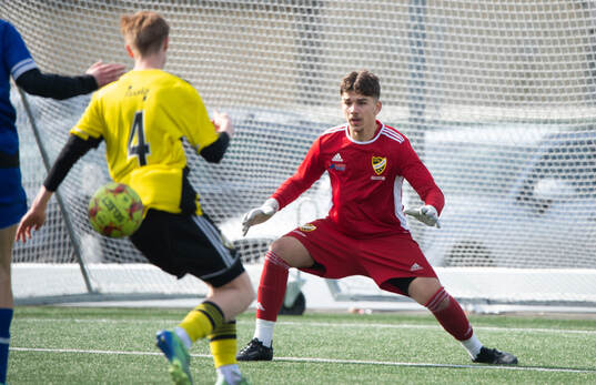 IFK Hässleholms målvakt Ermal Jasahanica i matchen mellan