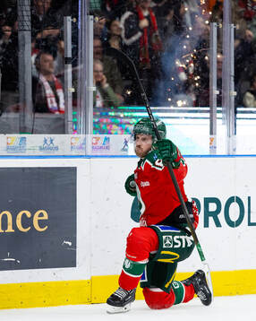 Frölundas Erik Thorell jublar