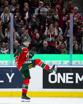 Frölundas Jacob Peterson jublar