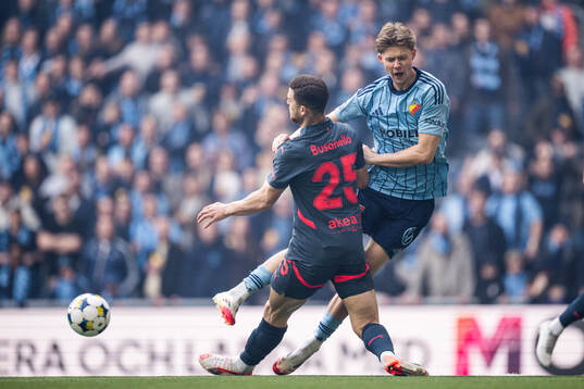 Malmö FFs Gabriel Dal Toe Busanello och Djurgårdens