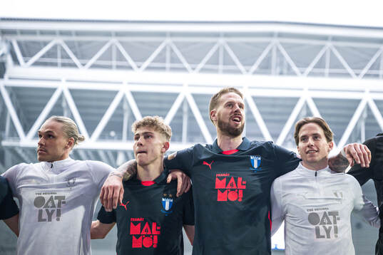 Malmö FFs Arnor Sigurdsson, Hugo Bolin, Pontus Jansson och