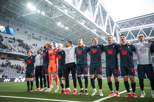 Malmö FFs Oliver Berg, Taha Abdi Ali, Isaac Thelin,