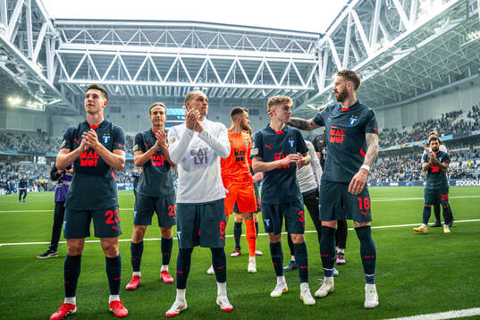 Malmö FFs Hugo Bolin och Pontus Jansson jublar
