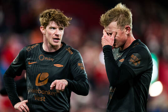 Aune Heggebø of Brann looks dejected