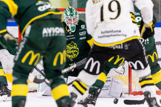 Björklövens målvakt Melker Thelin