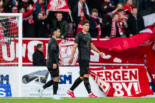 Eivind Helland of Brann looks dejected